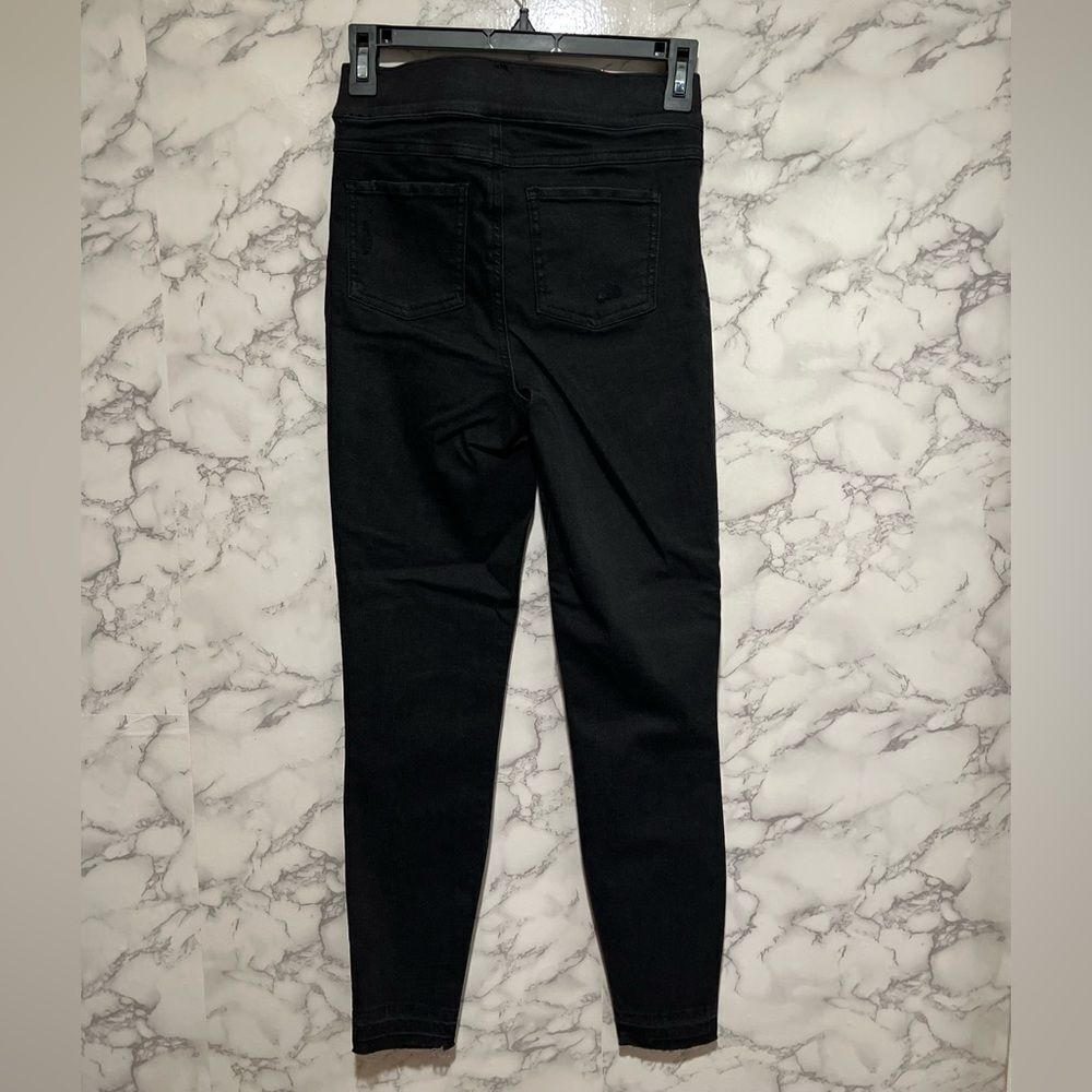 SPANX distressed denim legging, vintage black, size XS - Picture 10 of 13